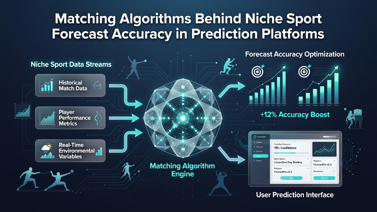 Detailed view of algorithm workflow matching predictions with niche sport data inputs