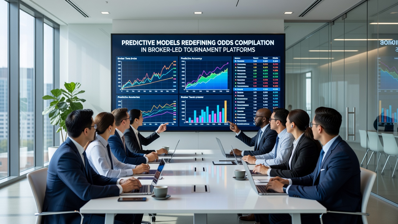 Broker dashboard displaying real-time odds adjustments from predictive algorithms