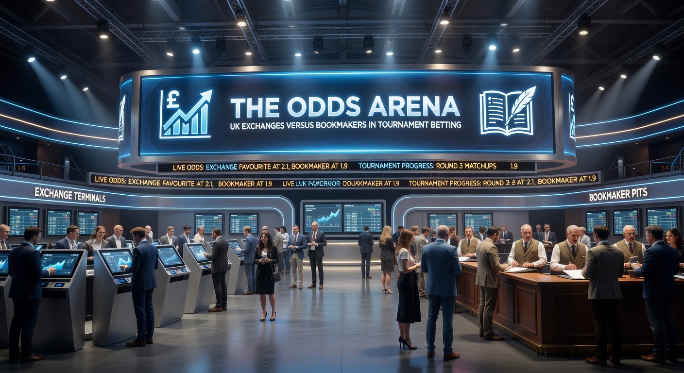 Chart illustrating average odds margins between UK betting exchanges and bookmakers across major 2025 tournaments, with bars showing exchange advantages in football and rugby